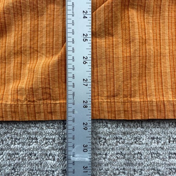 Columbia Shirt Men Large L Orange Striped Button Up Casual Outdoor 100% Cotton - Picture 8 of 9